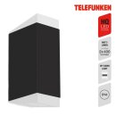 Telefunken LED Außenleuchte Wandlampe Posen Schwarz IP44 2x 5W GU10 800lm Neutralweiß 4000K Up & Downlight