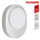 Telefunken LED Außenleuchte Wandlampe Prag Silber IP44 8W 800lm Neutralweiß 4000K