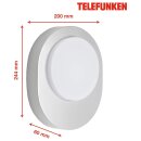Telefunken LED Außenleuchte Wandlampe Prag Silber IP44 8W 800lm Neutralweiß 4000K