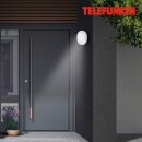Telefunken LED Außenleuchte Wandlampe Prag Silber IP44 8W 800lm Neutralweiß 4000K