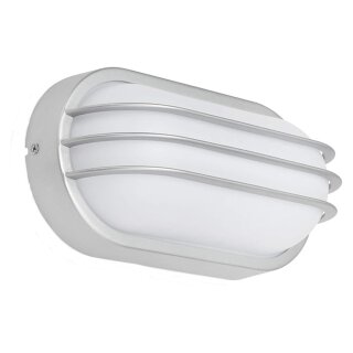 Telefunken LED Außenleuchte Wandlampe Palma Silber IP44 12W 1200lm Neutralweiß 4000K