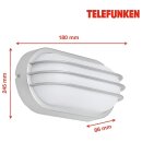 Telefunken LED Außenleuchte Wandlampe Palma Silber IP44 12W 1200lm Neutralweiß 4000K
