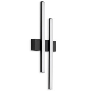 Telefunken LED Außenleuchte Wandlampe Schwarz IP44 2 x 8W 960lm Neutralweiß 4000K