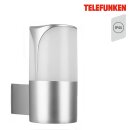 Telefunken Außenleuchte Wandlampe Outdoor Silber max. 12W E27