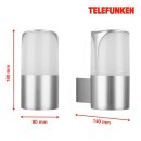 Telefunken Außenleuchte Wandlampe Outdoor Silber max. 12W E27