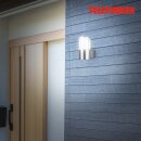 Telefunken Außenleuchte Wandlampe Outdoor Silber max. 12W E27