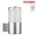 Telefunken Außenleuchte Wandlampe Outdoor Silber max. 12W E27