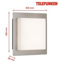 Telefunken LED Außenleuchte Wandlampe Lyon Edelstahl 30cm IP44 15W 1500lm Neutralweiß 4000K