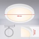 Briloner LED Deckenleuchte Wandlampe Fire Weiß Ø30cm 21W 2000lm Warmweiß 3000K