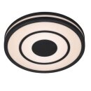 Briloner LED Deckenleuchte Ripple Schwarz Ø35cm...