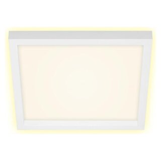 Briloner LED Deckenleuchte Aufbaupanel Cadre Weiß 30cm 18W 2400lm warmweiß 3000K Backlight