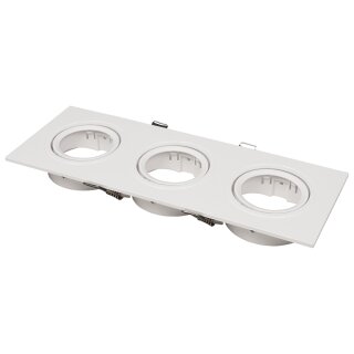 Einbaurahmen McShine 3-fach Weiß eckig 253x93mm max. 3 x 50W schwenkbar