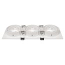 Einbaurahmen McShine 3-fach Weiß eckig 253x93mm max. 3 x 50W schwenkbar
