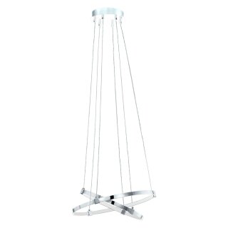 Eglo LED Pendelleuchte Hängelampe Nebreda Chrom Ø45cm 15,4W 1580lm warmweiß 3000K