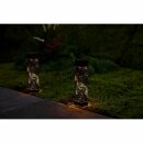 2er-Set Paulmann Pauleen LED Solarspieß Sunshine Gloss Schwarz IP44 extra warmweiß 1800K
