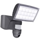 Lutec LED Fluter Peri Connected grau IP44 25W 2120lm CCT 2700K-6500K Sensor Kamera schwenkbar WiFi