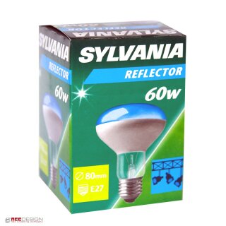 Sylvania Reflektor Glühbirne R80 60W Blau E27 Glühlampe Spot *Sonderpreis Restposten*